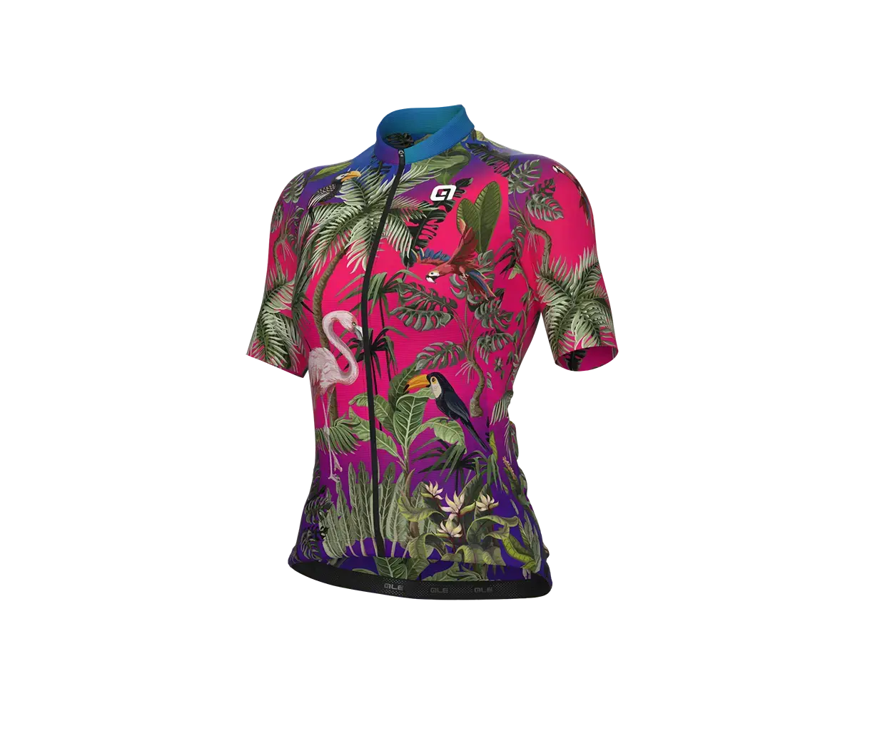 Ale PR-E Guyana Fietsshirt Korte Mouwen Roze Print Dames