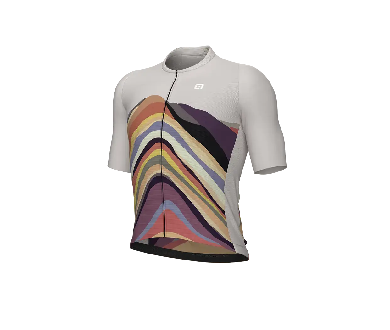 Ale PR-E Rainbow Fietsshirt Korte Mouwen Beige/Multi Heren