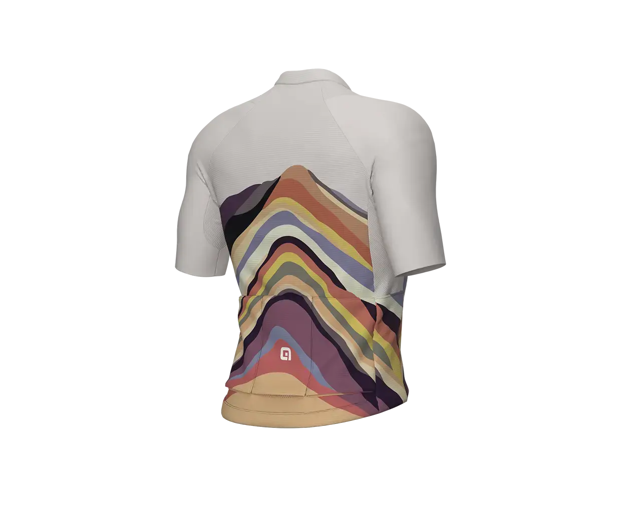Ale PR-E Rainbow Fietsshirt Korte Mouwen Beige/Multi Heren