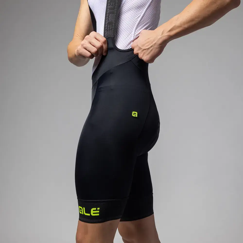 Ale Pragma Corsa 2.0 Fietsbroek Kort Zwart/Fluo Geel Heren