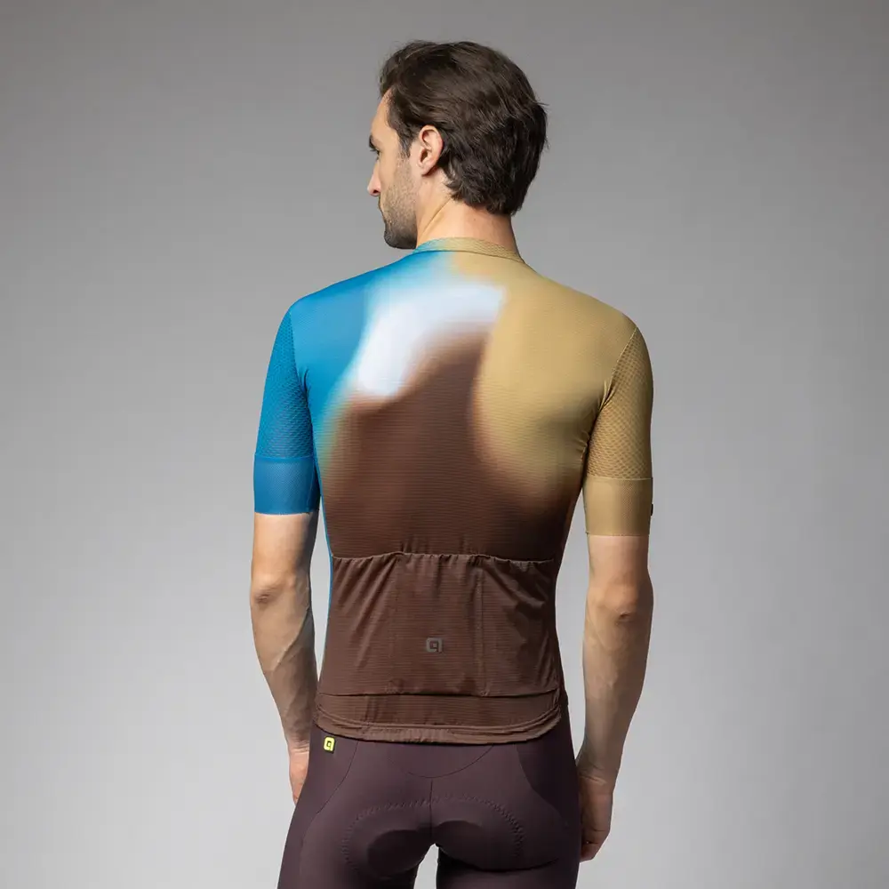 Ale PR-E Flash Fietsshirt Korte Mouwen Goud Heren