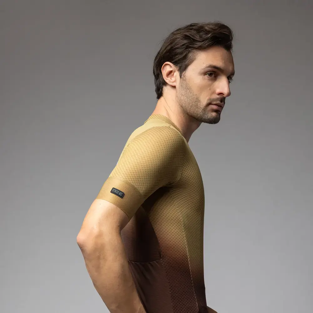 Ale PR-E Flash Fietsshirt Korte Mouwen Goud Heren