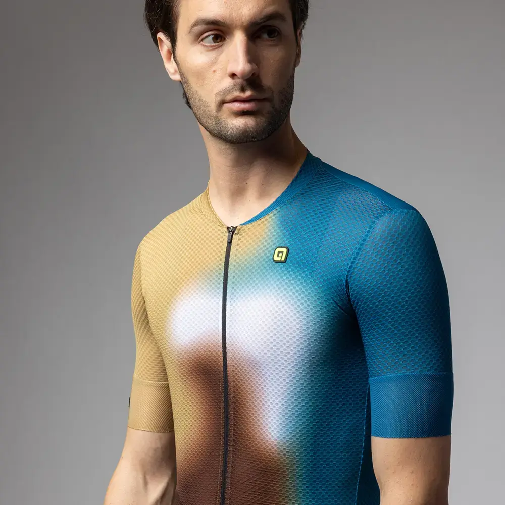 Ale PR-E Flash Fietsshirt Korte Mouwen Goud Heren