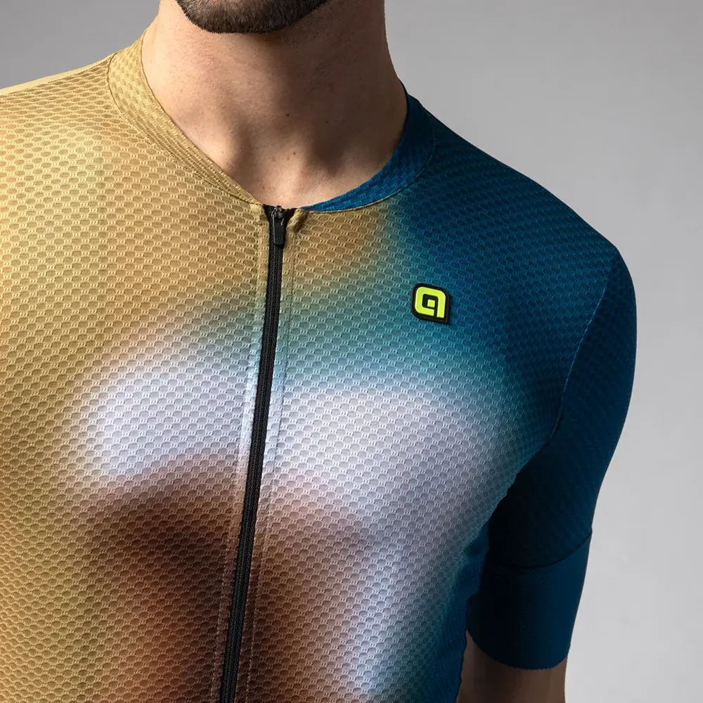 Ale PR-E Flash Fietsshirt Korte Mouwen Goud Heren