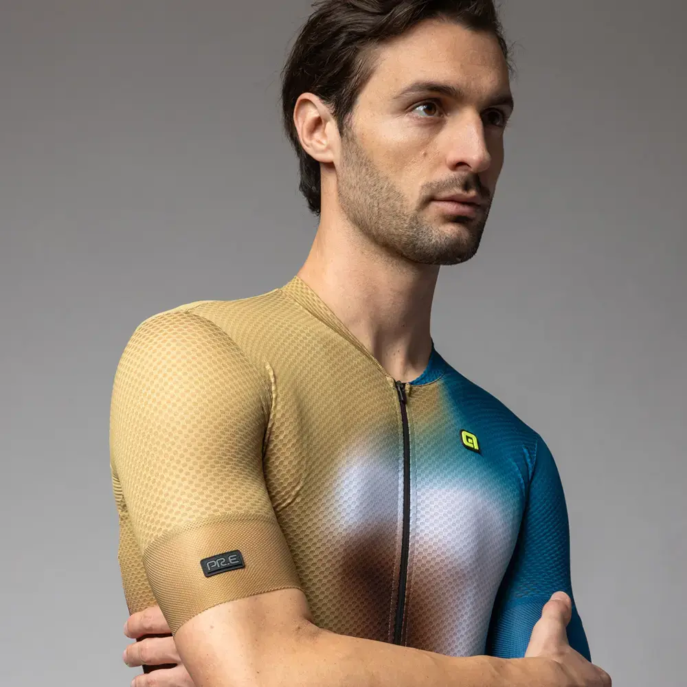 Ale PR-E Flash Fietsshirt Korte Mouwen Goud Heren