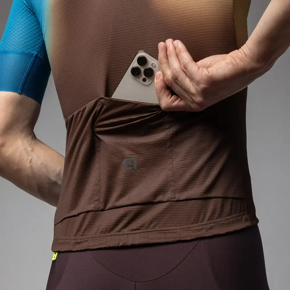 Ale PR-E Flash Fietsshirt Korte Mouwen Goud Heren