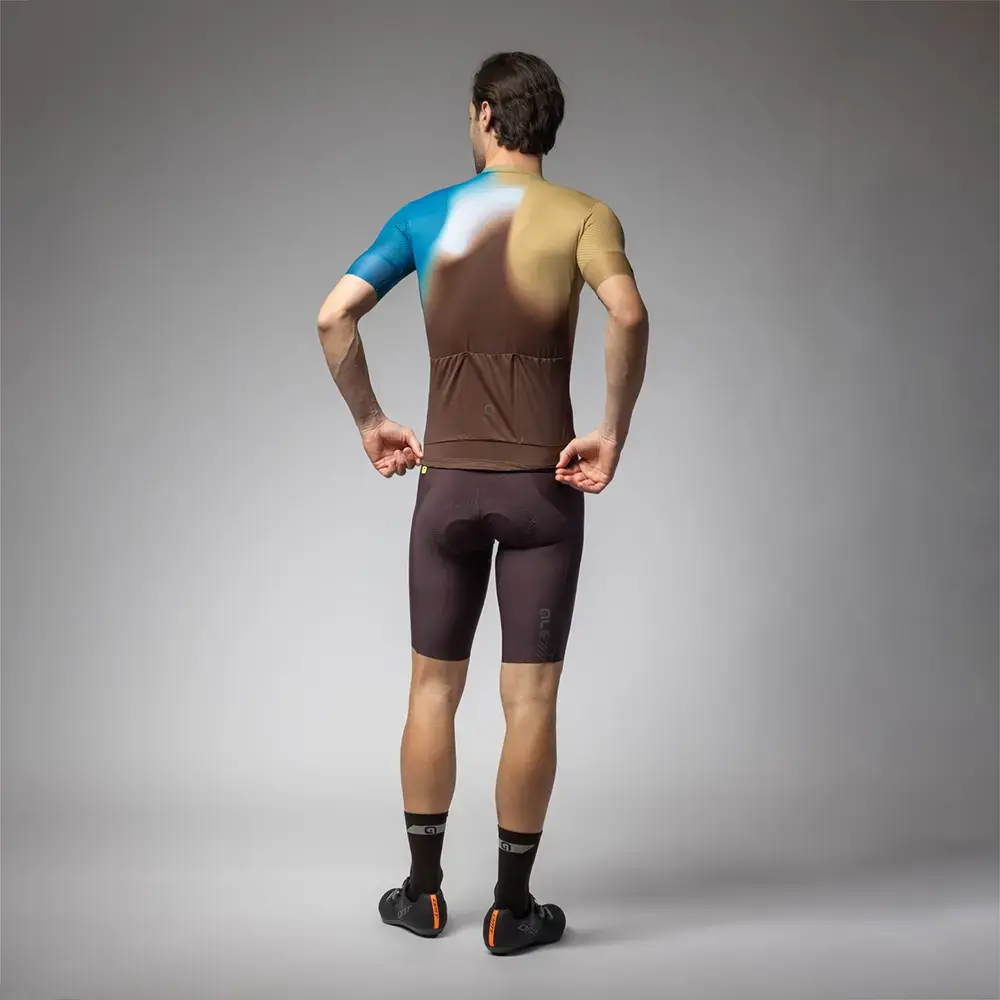 Ale PR-E Flash Fietsshirt Korte Mouwen Goud Heren