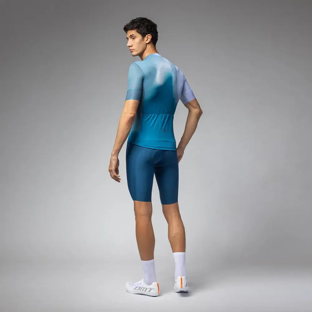 Ale PR-E Flash Fietsshirt Korte Mouwen Blauw/Multi Heren