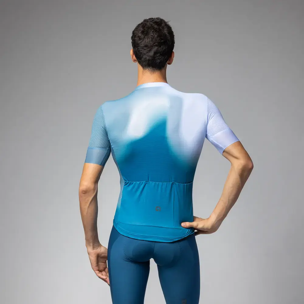 Ale PR-E Flash Fietsshirt Korte Mouwen Blauw/Multi Heren