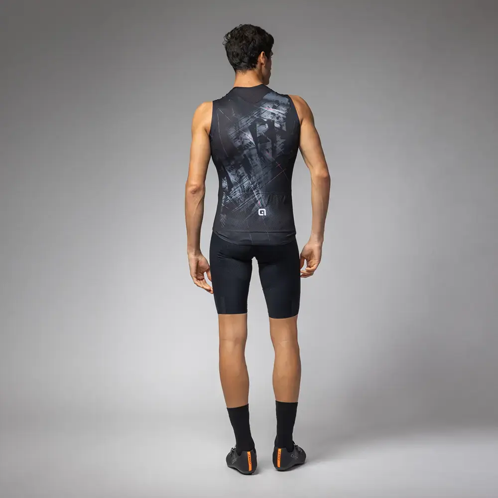 Ale PR-E Mirror Fietsshirt Zonder Mouwen Zwart Heren