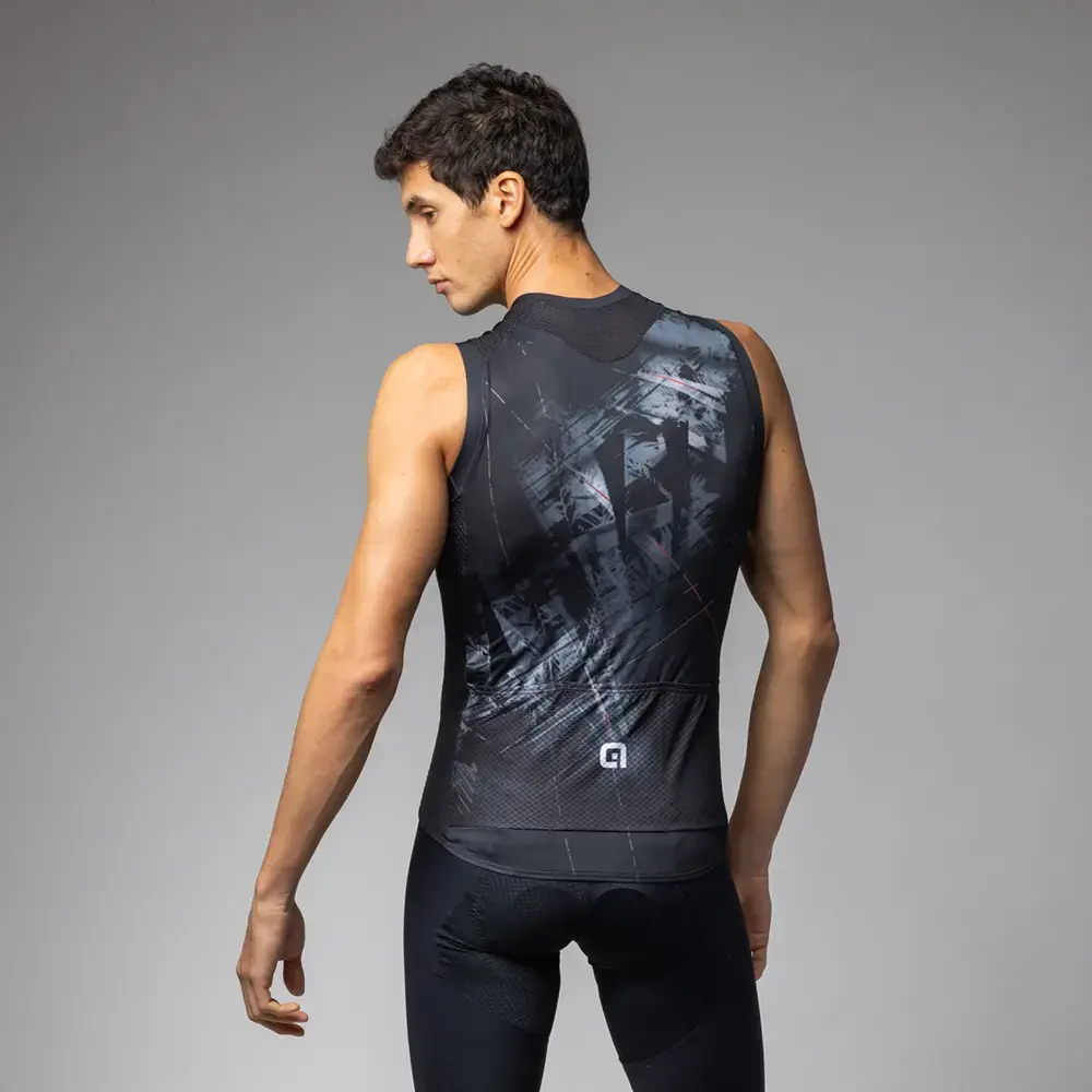Ale PR-E Mirror Fietsshirt Zonder Mouwen Zwart Heren