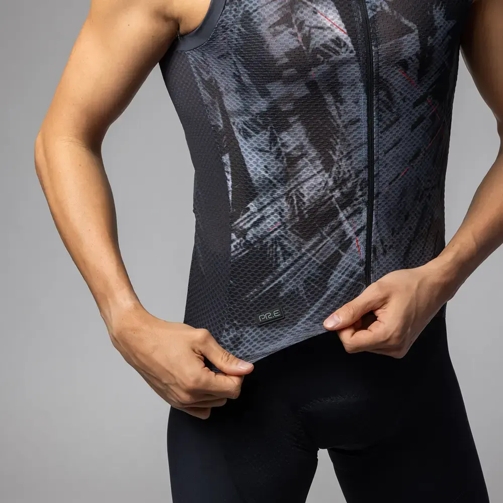 Ale PR-E Mirror Fietsshirt Zonder Mouwen Zwart Heren