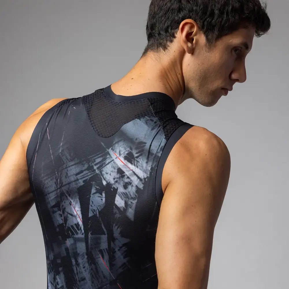 Ale PR-E Mirror Fietsshirt Zonder Mouwen Zwart Heren