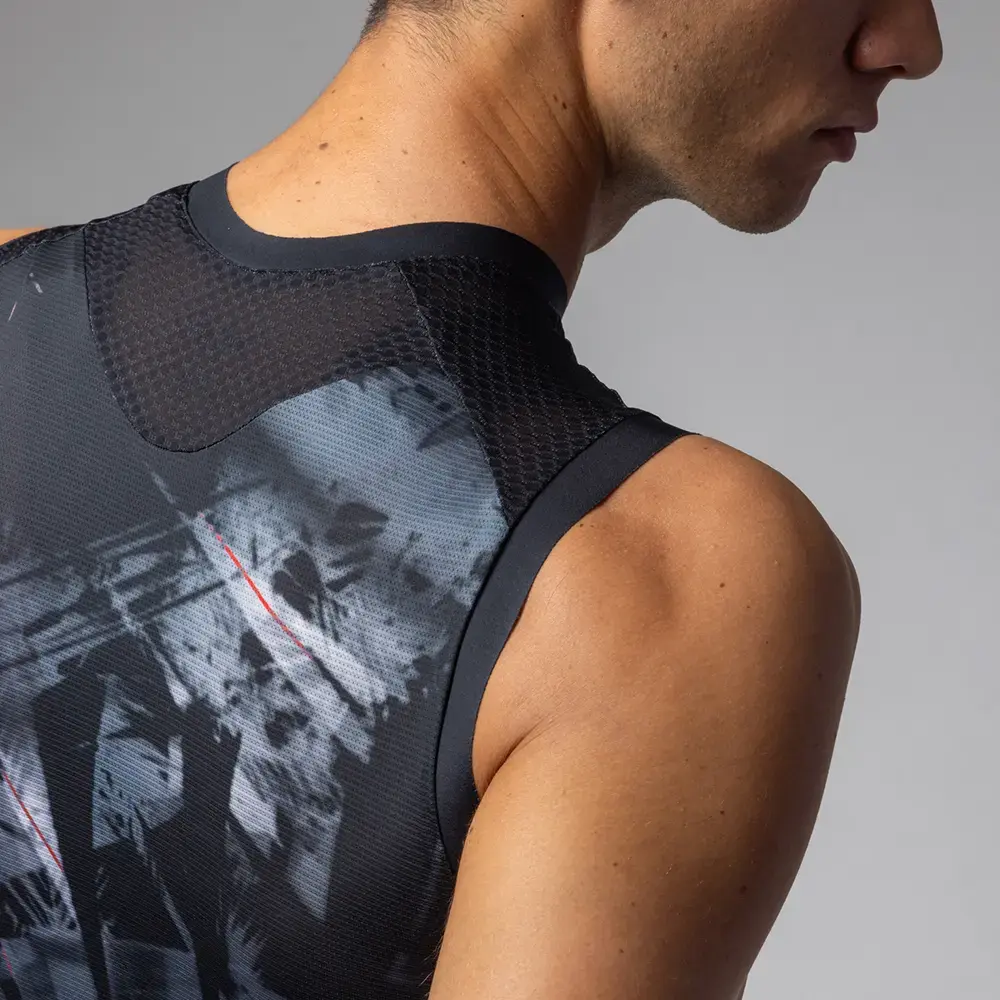 Ale PR-E Mirror Fietsshirt Zonder Mouwen Zwart Heren