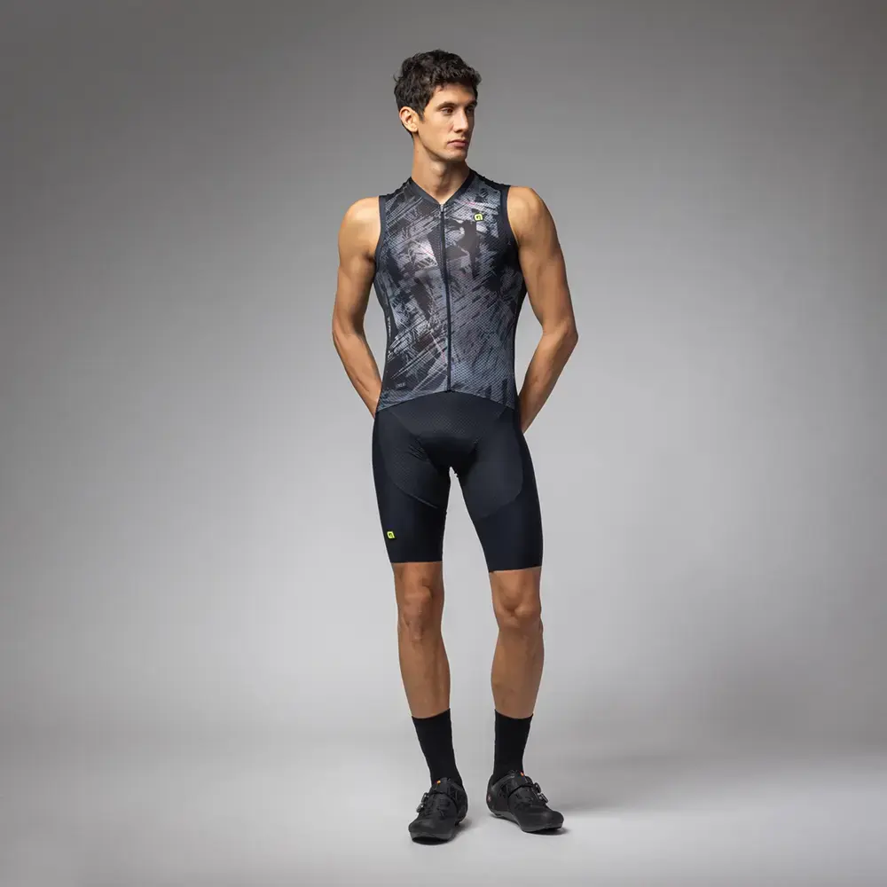 Ale PR-E Mirror Fietsshirt Zonder Mouwen Zwart Heren