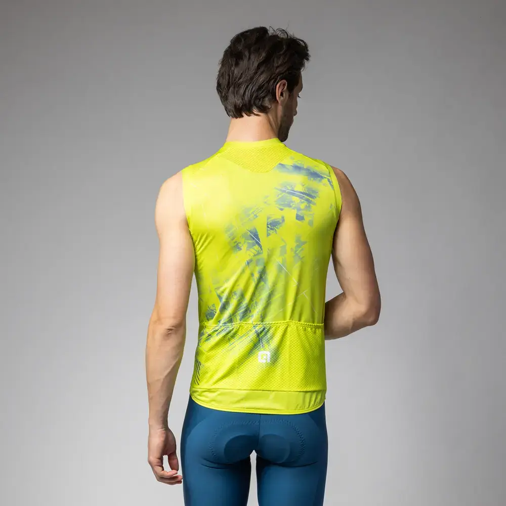 Ale PR-E Mirror Fietsshirt Zonder Mouwen Groen Heren