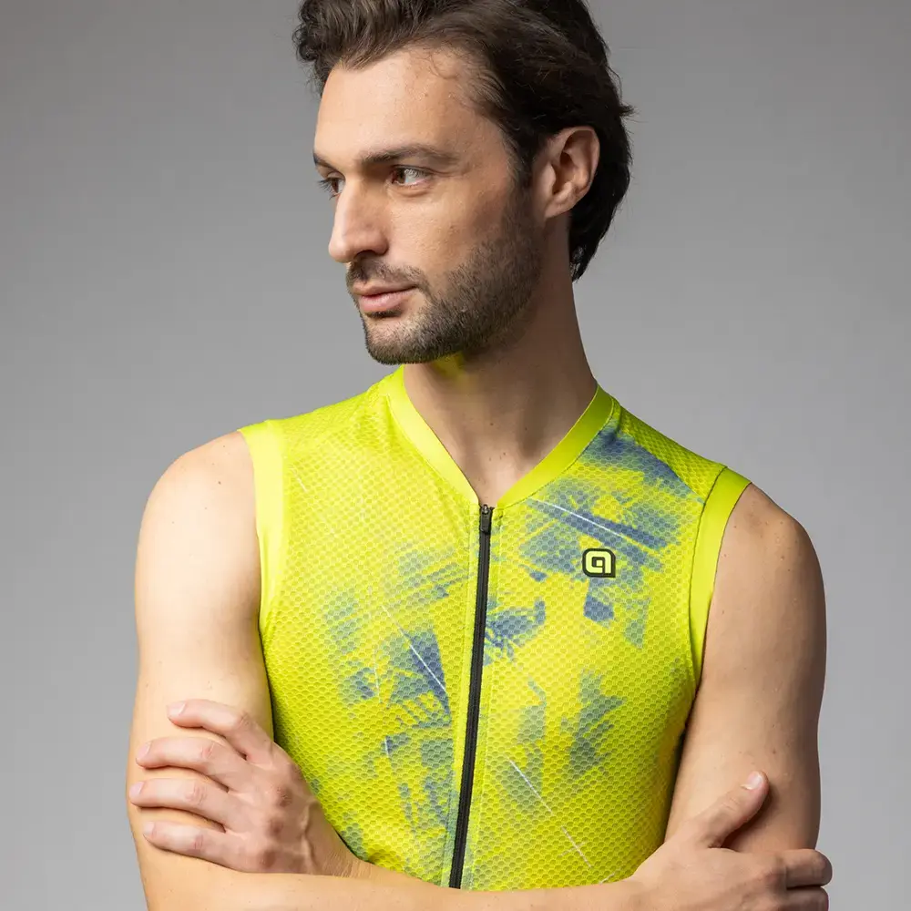Ale PR-E Mirror Fietsshirt Zonder Mouwen Groen Heren