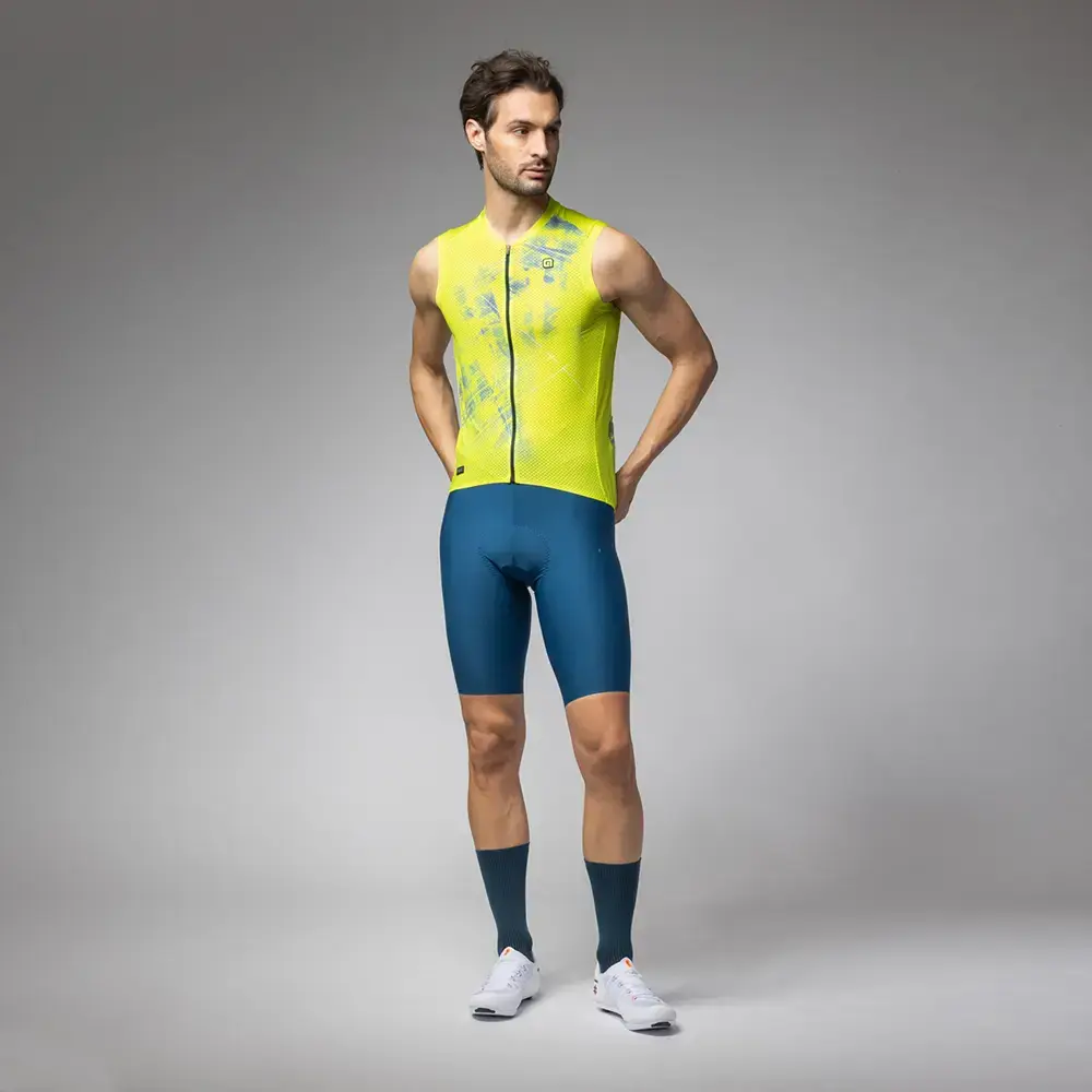 Ale PR-E Mirror Fietsshirt Zonder Mouwen Groen Heren