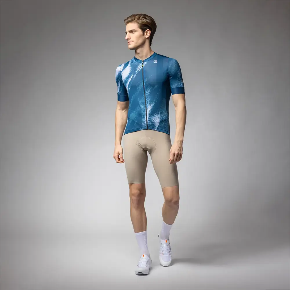 Ale Pragma Trace Fietsshirt Korte Mouwen Blauw Heren