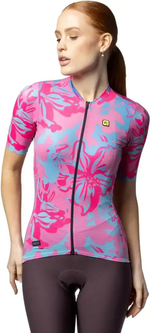 Ale PR-E Honolulu Fietsshirt Korte Mouwen Roze Dames