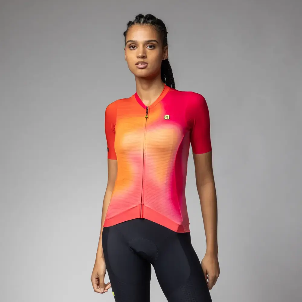 Ale PR-E Flash Fietsshirt Korte Mouwen Oranje Dames
