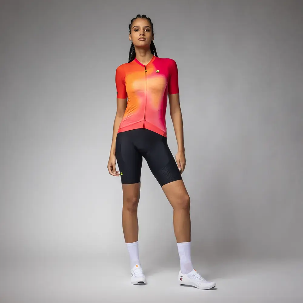 Ale PR-E Flash Fietsshirt Korte Mouwen Oranje Dames