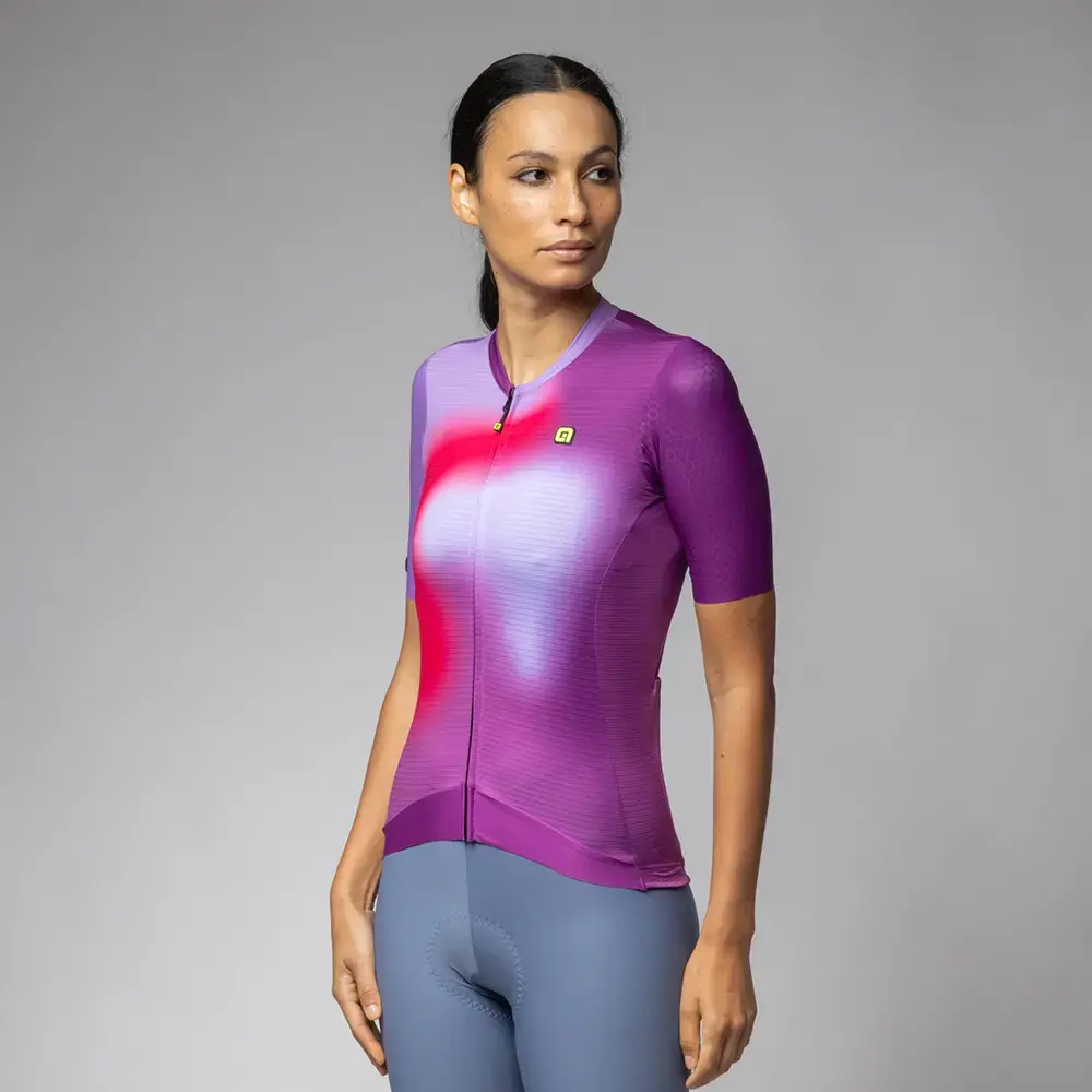 Ale PR-E Flash Fietsshirt Korte Mouwen Paars Dames