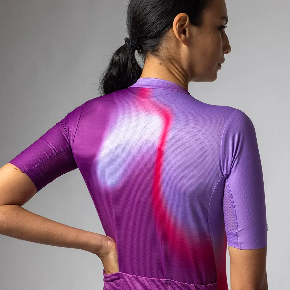 Ale PR-E Flash Fietsshirt Korte Mouwen Paars Dames