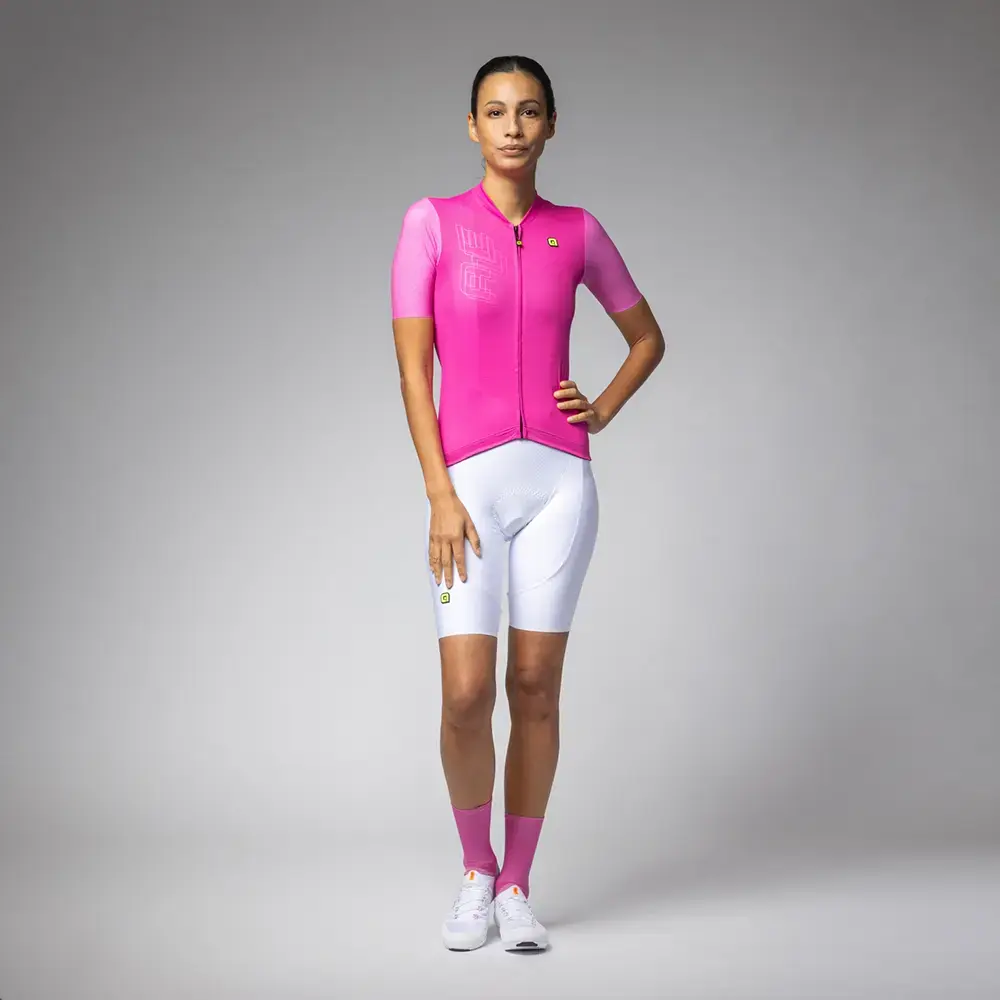 Ale PR-E Follow Me Fietsshirt Korte Mouwen Roze Dames