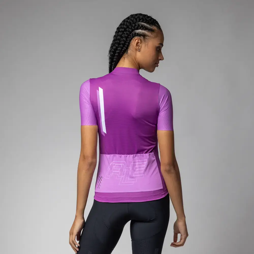 Ale PR-E Follow Me Fietsshirt Korte Mouwen Paars Dames