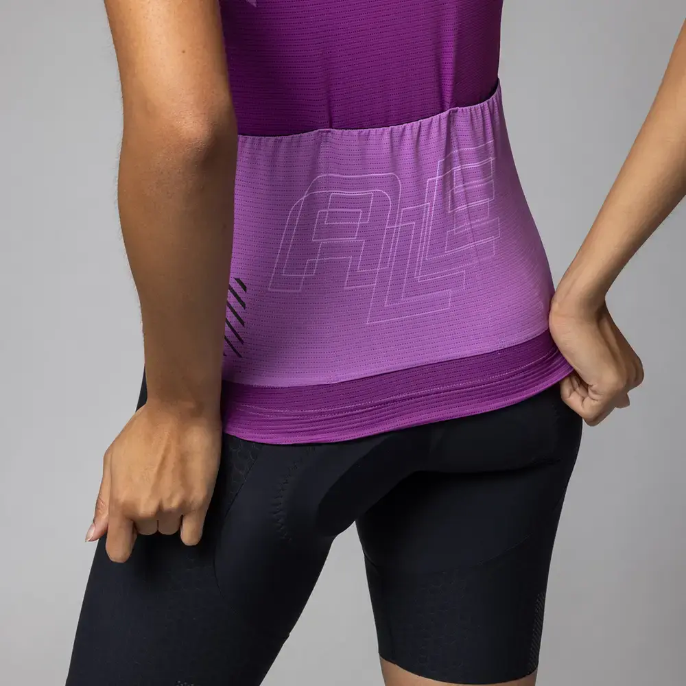 Ale PR-E Follow Me Fietsshirt Korte Mouwen Paars Dames