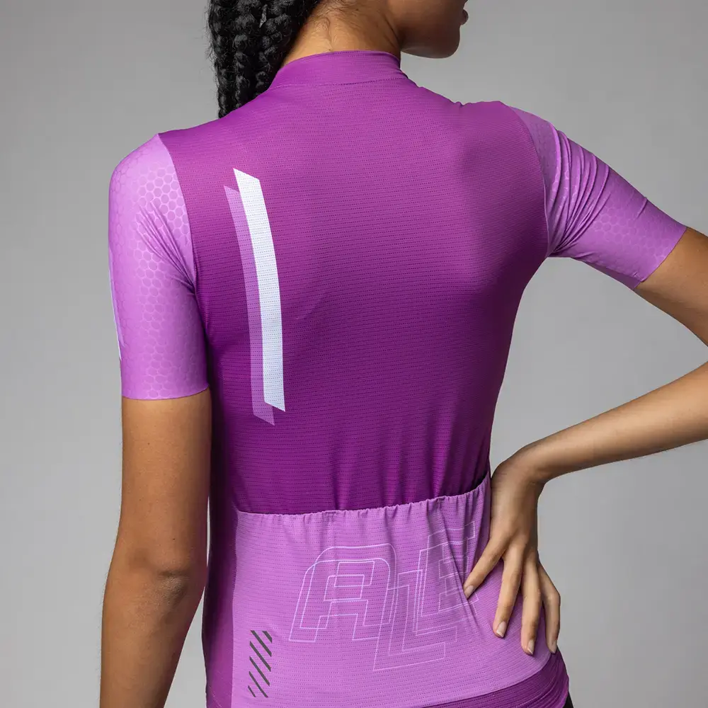 Ale PR-E Follow Me Fietsshirt Korte Mouwen Paars Dames