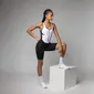 Ale Pragma Color Block Skinsuit Zonder Mouwen Zwart/Wit Dames