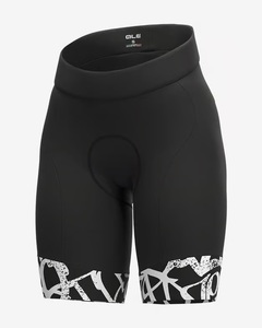 Ale Solid Ride Fietsbroek Kort Zwart/Wit Dames