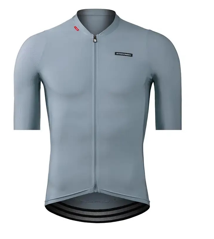 Etxeondo Alde Metalic Fietsshirt Korte Mouwen Parel Grijs Heren