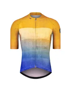 Etxeondo Alai Fietsshirt Korte Mouwen Geel/Blauw Heren