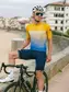 Etxeondo Alai Fietsshirt Korte Mouwen Geel/Blauw Heren