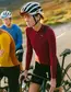Etxeondo Alda Color Edition Fietsshirt Lange Mouwen Donkerrood Dames