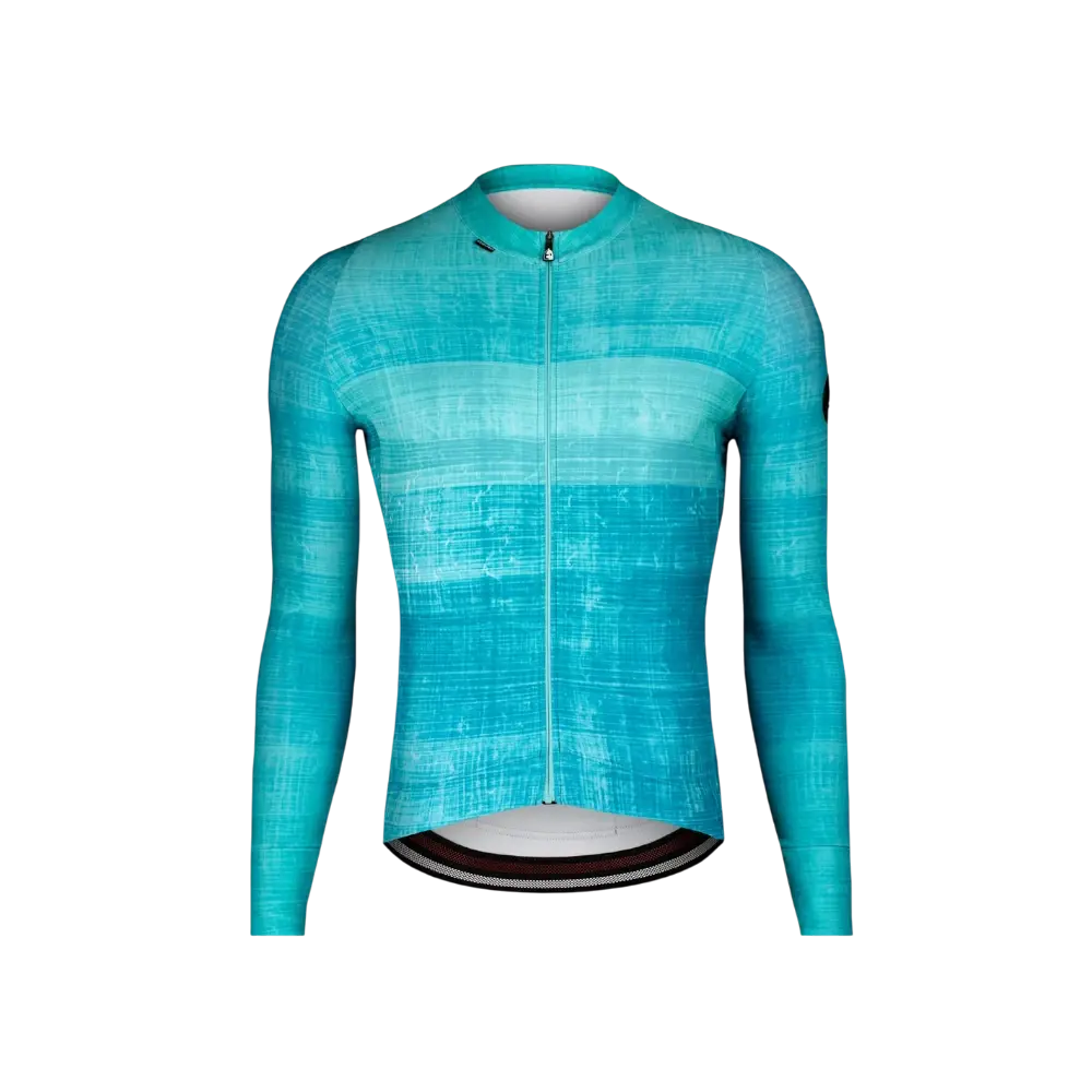 ETXEONDO Alai Thermo Thermal Fietsshirt Lange Mouwen Blauw/Turquoise Heren