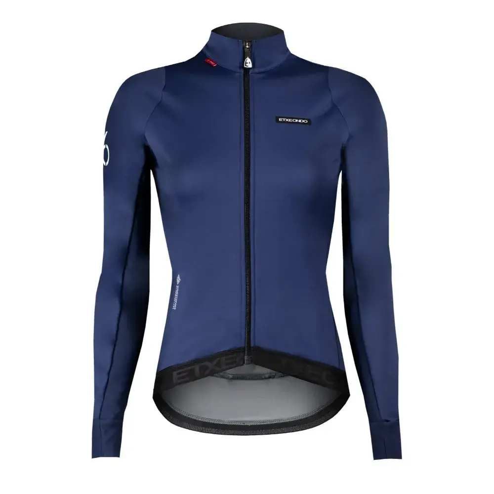 ETXEONDO 76 Fem Pro Gore-Tex Windstopper Fietsjack Blauw/Groen Dames