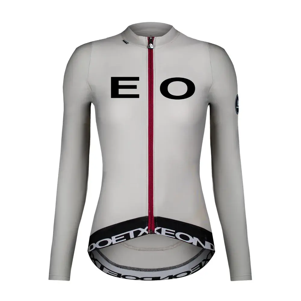 ETXEONDO Bask Thermal Fietsshirt Lange Mouwen Grijs Dames