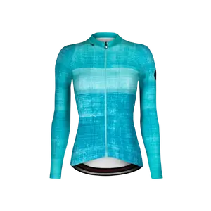 Etxeondo Alaia Thermo Thermal Fietsshirt Lange Mouwen Blauw/Turquoise Dames