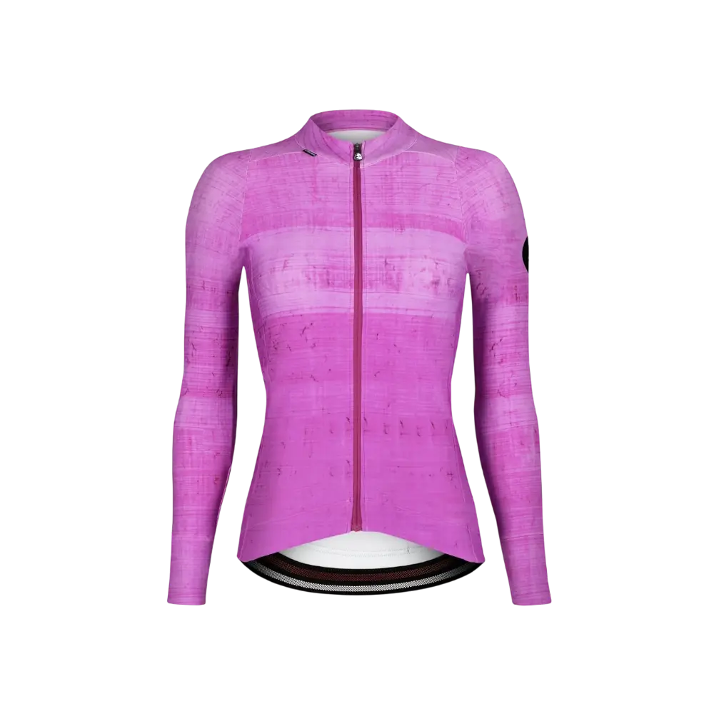 ETXEONDO Alaia Thermo Thermal Fietsshirt Lange Mouwen Paars/Roze Dames