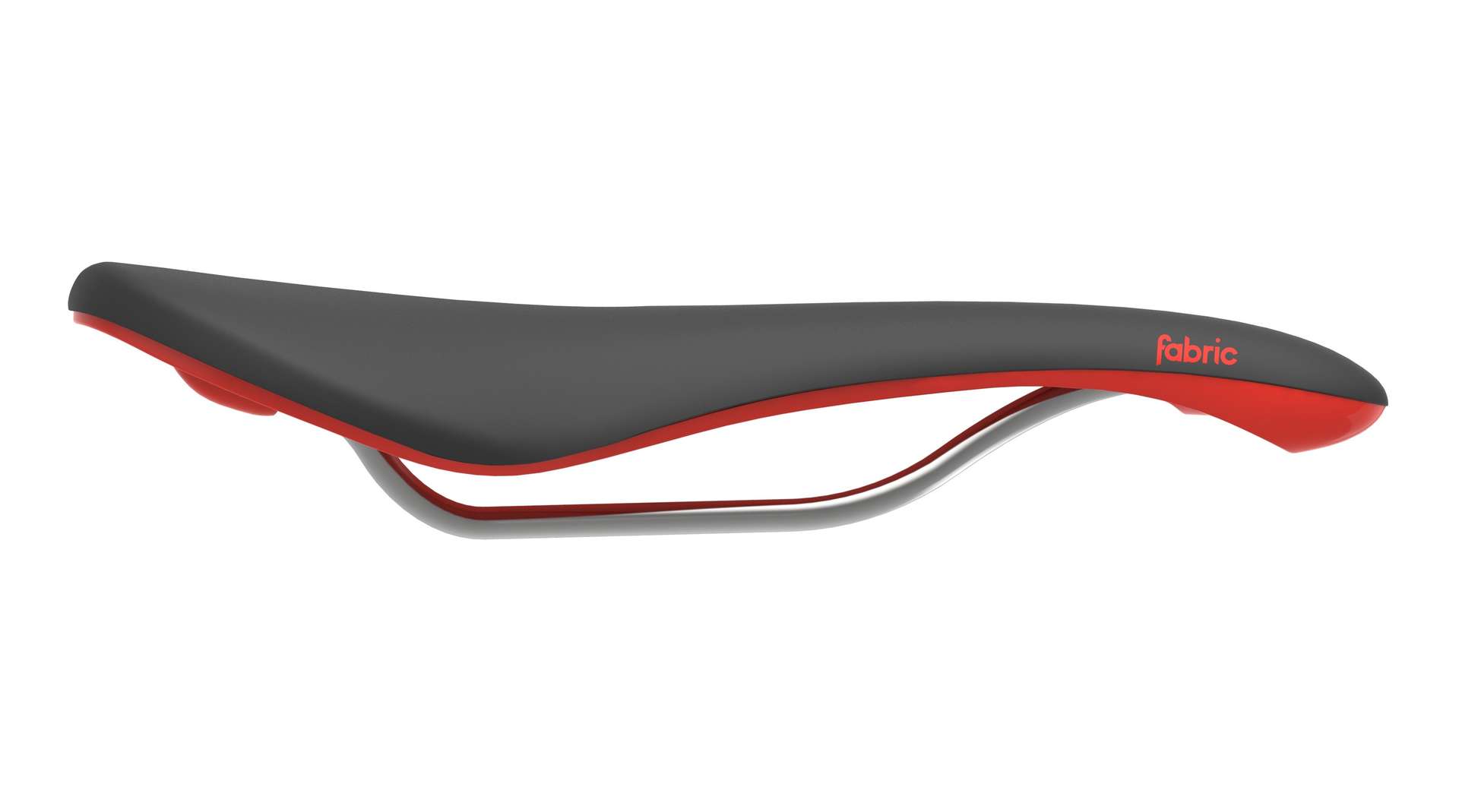 Fabric Scoop Shallow Elite Zadel Zwart/Rood