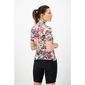 Q36.5 L1 Fietsshirt Korte Mouwen Roze Rozen Dames