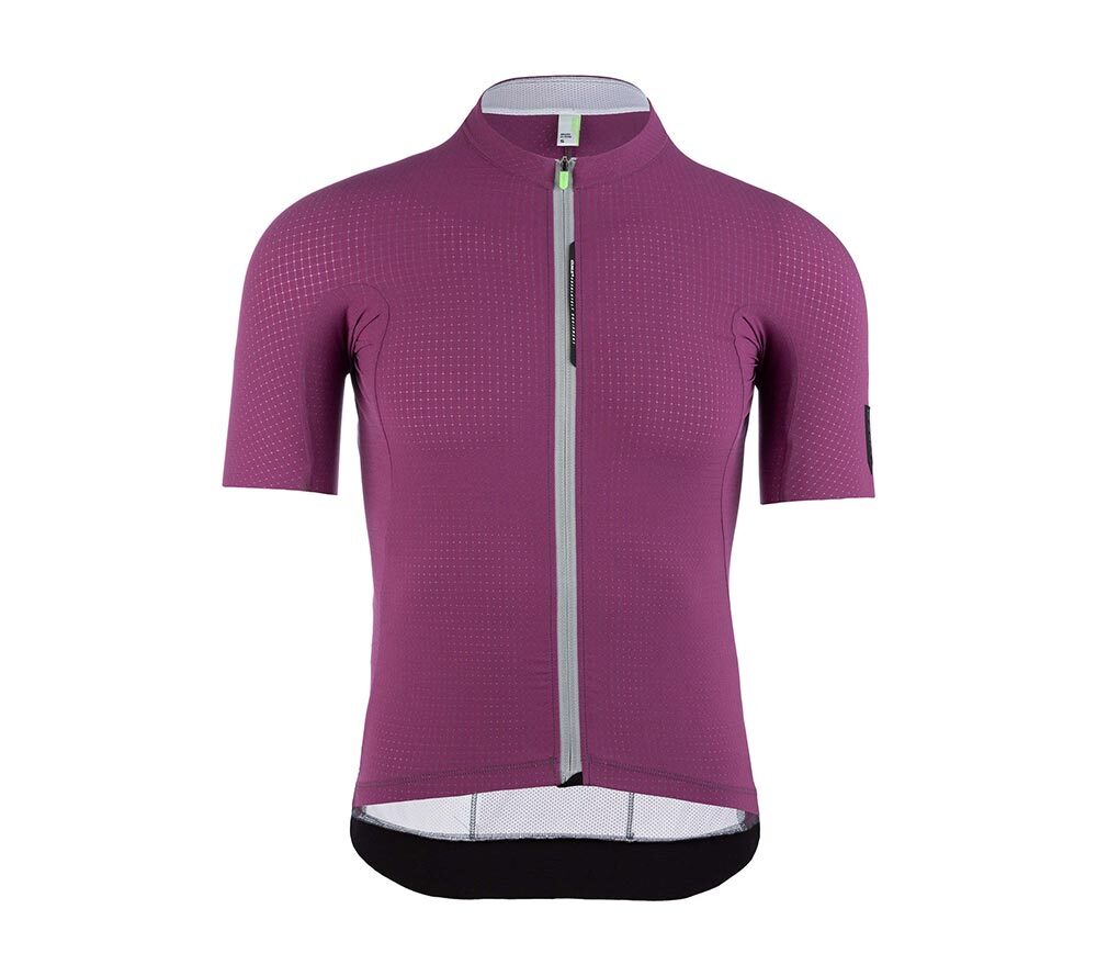 Q36.5 L1 Pinstripe X Fietsshirt Korte Mouwen Paars Heren