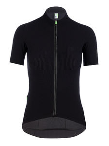 Q36.5 L1 Pinstripe X Fietsshirt Korte Mouwen Zwart Dames