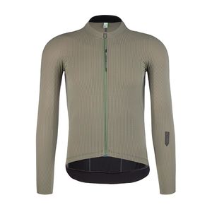 Q36.5 Pinstripe X Fietsshirt Lange Mouwen Olijfgroen Heren
