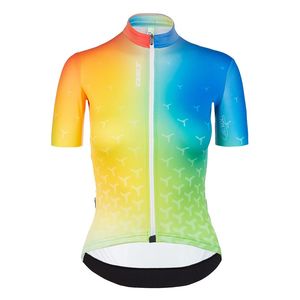 Q36.5 G1 Good Vibes Fietsshirt Korte Mouwen Multicolor Dames