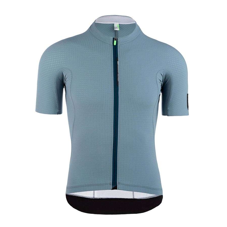 Q36.5 L1 Pinstripe X Fietsshirt Korte Mouwen Blauw/Grijs Heren